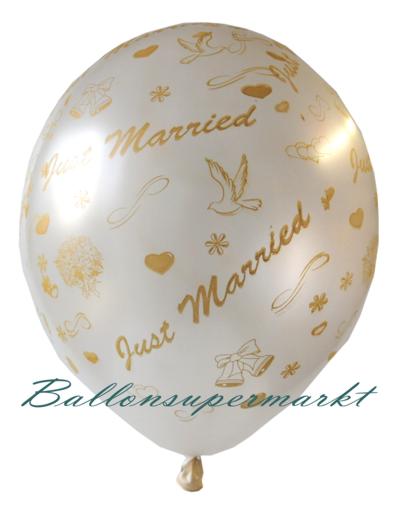 Luftballons-Hochzeit-Just-Married-frisch-verheiratet-Weiss