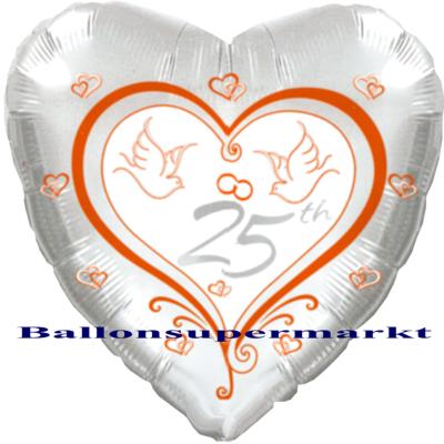 Luftballon zur Silberhochzeit 25 Jahre verheiratet