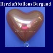 Herzluftballons Burgund