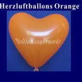 Herzluftballons Orange