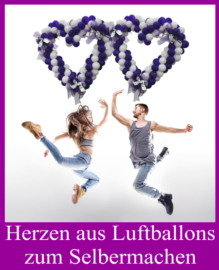 Herzen aus Luftballons, Dekoration zur Hochzeit zum Selbermachen
