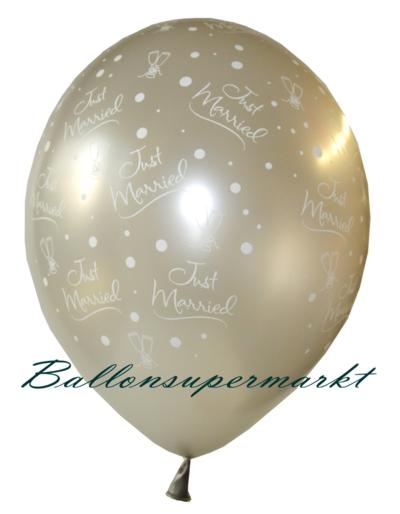Luftballons-Hochzeit-Just-Married-frisch-verheiratet-Silber