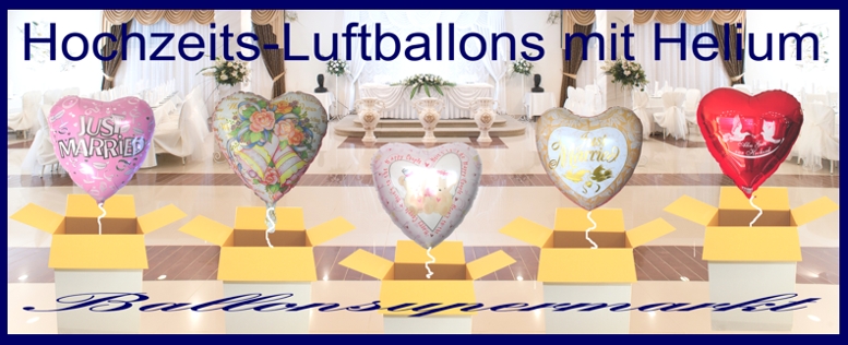 Hochzeits-Luftballons mit Helium